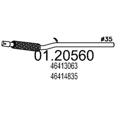 Imagen de MTS 01.20560 Tubo de escape 960 delante para silenciador intermedio