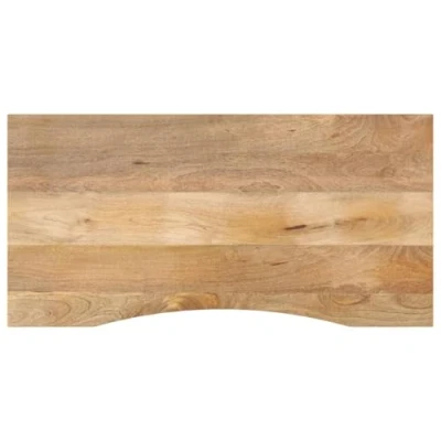 Imagen de vidaXL Tablero Escritorio con Curva Madera Mango Rugosa 140x50x2,5 cm