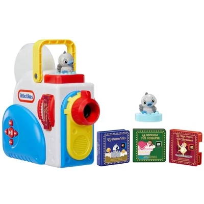 Imagen de little tikes Story Dream Machine Kit de Inicio con 3 Cuentos Hadas Clásicos Proyector luz, Sonido y Audio para niños Incluye 1 Personaje niñas Mayores años