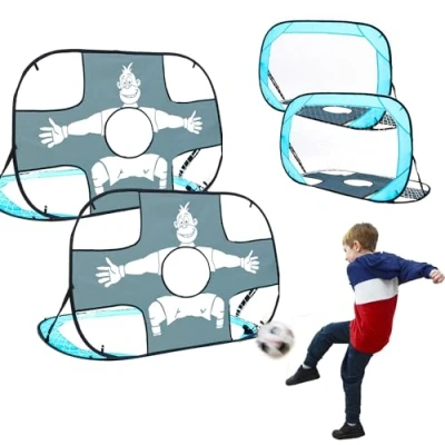 Imagen de LittleTom 2 en 1 Porteria Futbol Niños 125x80 Plegable Pop Up para Entrenamiento Porterias de Jardin Regalos Futbolistas Porterías Fútbol