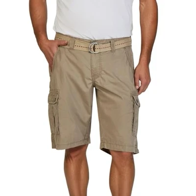 Imagen de Timezone pantalones cortos cargo para hombre con cinturón, corte regular, MaguireTZ, bermudas, de verano, elásticos, 100% algodón, beige, gris, verde, azul,