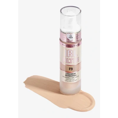 Imagen de Makeup Revolution, IRL Filter Longwear Foundation, Medium to Full Coverage, F9, 23ml