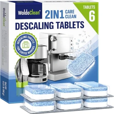 Imagen de Pastillas descalcificadoras 2 en 1 para cafeteras automáticas 6 x 16 g limpieza y descalcificación de