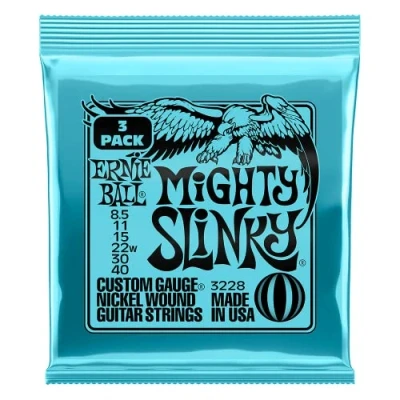 Imagen de Ernie Ball Mighty Slinky Nckl Wnd Elec Gtr Strings 3 paquete 8.5 40