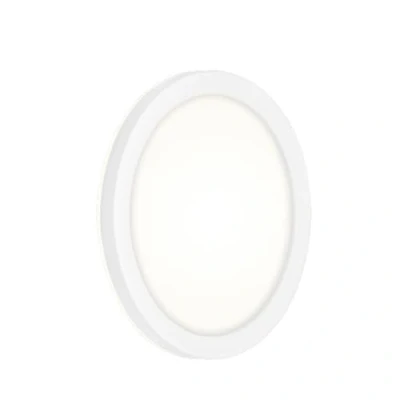Imagen de BRILONER Leuchten lámpara LED de exterior, pared para con efecto luz fondo, 8 W, 1.200 lúmenes, 4.000 Kelvin, blanca, redonda, Ø 21 cm
