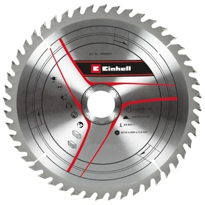 Imagen de Einhell kwb by Hoja de sierra HM (diámetro 216 x 30 mm, 48 dientes, apta para TC MS y ingletadora con tapa 216)