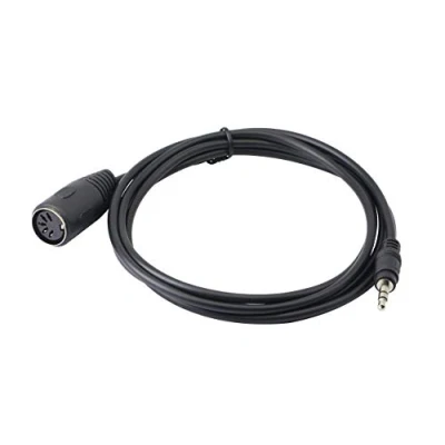Imagen de CERRXIAN 3.5mm (1/8 pulgadas) de 5 Pin DIN cable MIDI, TRS estéreo macho a pines hembra adaptador audio Professional Premium (1.5m / 59in)