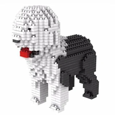 Imagen de Atomic Building Perro de Pastor Inglés o Bobtail (English Shepherd). Figura para ensamblar con nanoblocs. 950 Piezas.