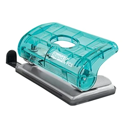 Imagen de Rapid Esselte Perforadora de Papel 2 Orificios, Taladradora con Capacidad Hasta 10 Hojas, Compacta, Hogar, Escuela y Oficina, Gama Colour&#039;Breeze, Azul, 5001332