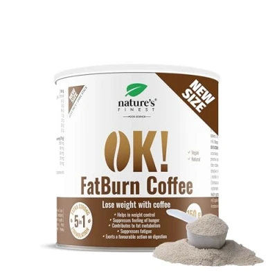 Imagen de Nature&#039;s Finest OK! FatBurn Coffee Bebida de café con acción 5 en 1 para aumentar la energía y adelgazar Acelera quema grasa reduce los antojos comida