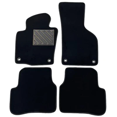 Imagen de Alfombrillas para VW Passat B6 de 2005 2010 B7 2014, Antideslizantes, Talonera Goma Reforzada, Botones Fijación OVALADOS