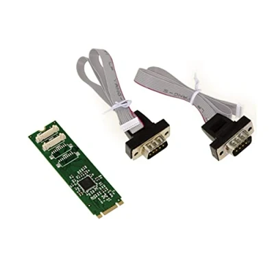 Imagen de Kalea INFORMATIQUE M.2. 2 Puertos Serie RS232 COM DB9 para M2 PCIe, Llave M o B+M Chipset AX99100 ASIX