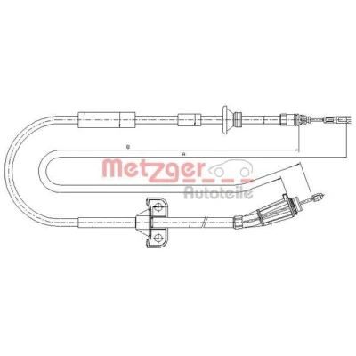Imagen de METZGER 10.8066 Cable de Freno Mano Atrás izquierda, derecha 1962/1880 Discos COFLE