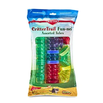 Imagen de Kaytee/Superpet &amp; Cages Tubos de plástico colores que se conectan para formar túneles animalitos, 16 unidades