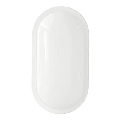Imagen de SINCELIGHT Lámpara de pared LED en forma ovalada, IP65 Apliques exterior para uso húmedo, montaje la o el techo, 15W, Blanco Frío 6000K, IK08, Class II