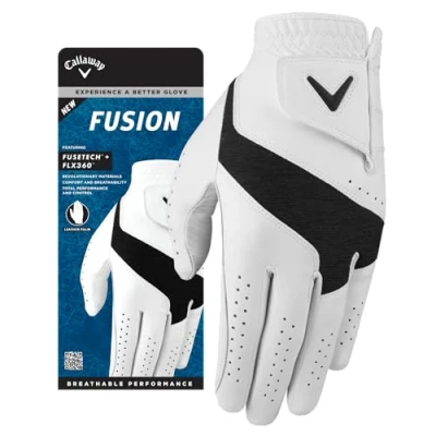 Imagen de Callaway golf Fusion Spann Guante de (para usar en la mano izquierda, estándar, XL, blanco/carbón)