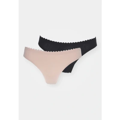 Imagen de DIM Touch EASY Tanga 2 PACK Braguitas, Mujer, Talla: 44/46, New skin/noir