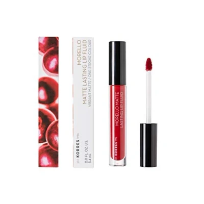 Imagen de KORRES MORELLO Líquido labial mate duradero No. 59 Brick Red, paquete de 12 x 3,4 ml