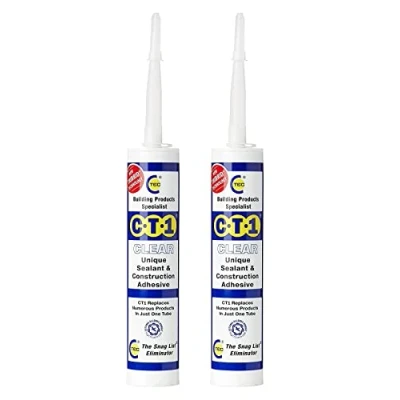 Imagen de 2 adhesivos sellantes transparentes CT1 de 290 ml