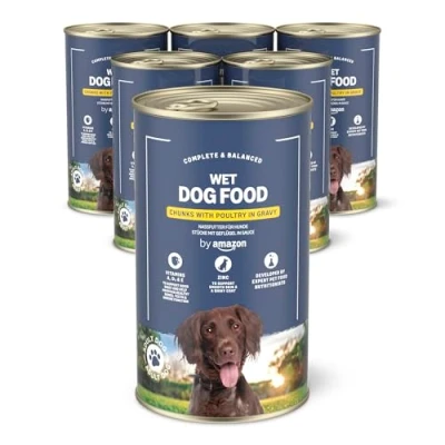 Imagen de by Amazon Comida húmeda para Perros, trozos de Ave Corral en Salsa, 6 x 1,24 kg