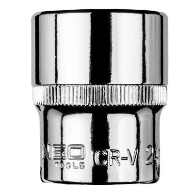 Imagen de NEO TOOLS 08 424 Piezas insertables de llave cubo 1/2 24 mm Acero cromo vanadio hexagonal