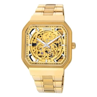 Imagen de TOUS Reloj analógico automático con Brazalete de Acero IP Dorado D Bear