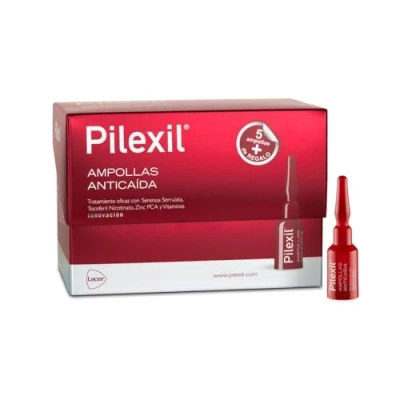 Imagen de PILEXIL Ampollas Anticaída 20 x 5 ml, Aplicación Tópica, Frena la Caída del Cabello, para Hombres o Mujeres, Aumenta Densidad, Excelente Tolerancia, Promoción 15