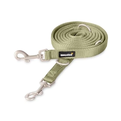 Imagen de Rudelkönig Correa Perro Frida 2,30m Ajustable para Perros medianos y Grandes 2 Metros de Nylon en Color Caqui 2m