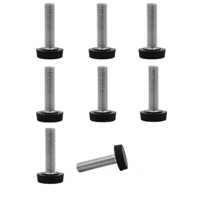 Imagen de SKIR&#039;CO 8 patas niveladoras de muebles M10 x 40 mm, redondas ajustables 25 mm diámetro, pie nivelador rosca