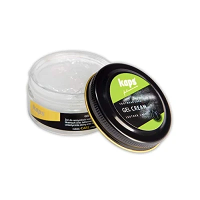 Imagen de Kaps Crema Gel para Charol Liso y Piel Delicada, Zapatos, Botas, Bolsos, Limpia Nutre, 50 ml