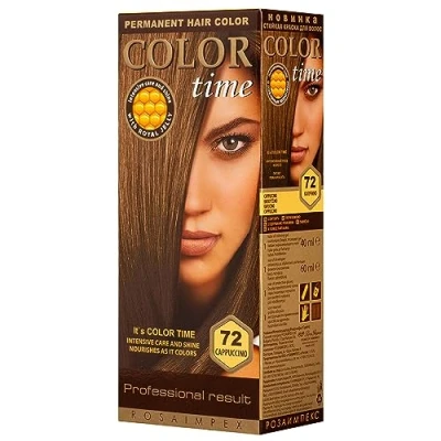 Imagen de Color Time Tinte Permanente en Gel Capuchino 72 Enriquecido con Jalea Real y Vitamina C Coloracion para el Cabello I 100 ML