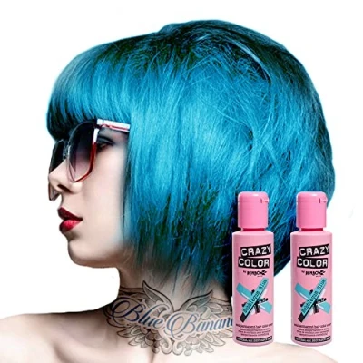 Imagen de Tinte capilar semi permanente de Crazy Color 100ml (Bubblegum Blue azul chicle)