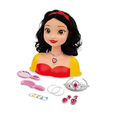 Imagen de Grandi Giochi Princess Styling Head Blancanieves, Cabeza de Peinado con Accesorios incluidos, GG02998
