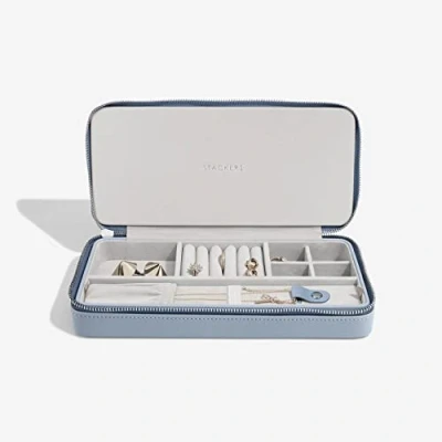 Imagen de Stackers Elegante caja de viaje para collar, color azul oscuro