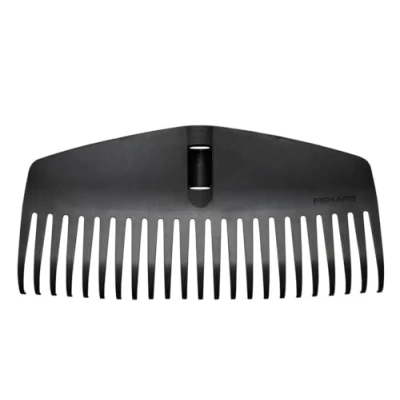 Imagen de Fiskars Cabezal de Rastrillo, 23 Dientes, Conectable con el mango Solid Fiskars, Ancho: 42 cm, Dientes Plástico, Negro, M, Solid, 1063089
