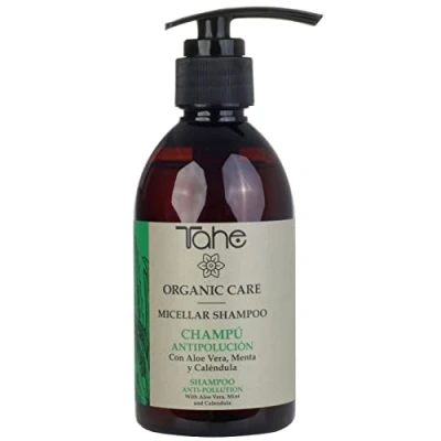 Imagen de Tahe Organic Care Champú Antipolución Micellar con Aloe Vera, Menta y Caléndula para una limpieza profunda, 300 ml