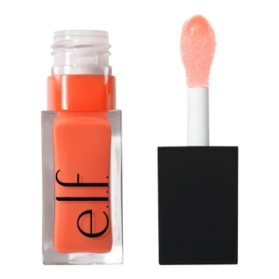 Imagen de e.l.f. Glow Reviver Lip Oil, Nutritivo, aceite de labios tintado para un acabado alto brillo, enriquecido con jojoba, vegano y libre crueldad animal, fijación coral