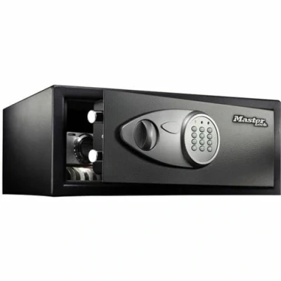Imagen de Master Lock X075ML Caja Fuerte de Seguridad [Combinación Digital] [Large 22L] Para Montaje en Pared o Suelo, Negro, Gris