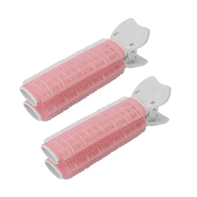 Imagen de Rulos para el Cabello, Rizadores Dar Volumen, Pinzas la Raíz, 2 Piezas, Volumen Al Cabello Natural Y Esponjoso, Rizador de el(Rosa)