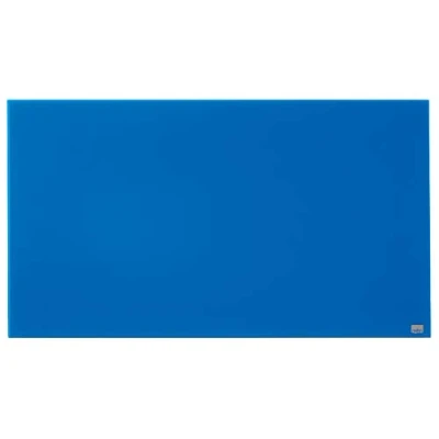 Imagen de Nobo Pizarra Magnética de Cristal Con Bandeja para Rotuladores Extraíble, 1000 x 560 mm, Sistema Instalación InvisaMount, Impression Pro, Azul, 1905188