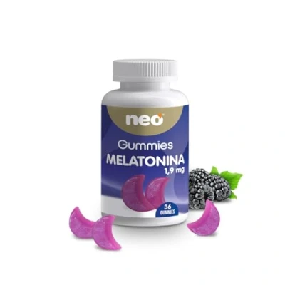 Imagen de NEO Gummies Melatonina 1,9 mg Gominolas a base de y Vitamina B6 Delicioso Sabor Mora Para dormir mejor