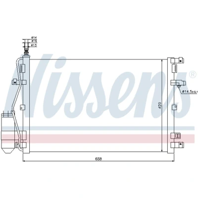 Imagen de NISSENS 94937 Condensador con secador Aluminio 688 R 134 a VOLVO: XC90 I