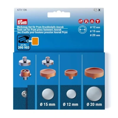 Imagen de Prym 673136 Juego de herramientas para botones presión