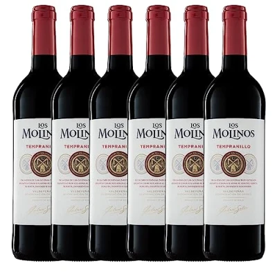 Imagen de Los Molinos Tradición Tinto D.O. Valdepeñas Vino Paquete de 6 x 750 ml Total: 4500