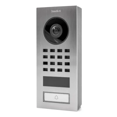 Imagen de Portero de vídeo IP WiFi D1101V Edición Compacta 1 botón Llamada y visión Nocturna Controla el Acceso a tu casa Detector Movimiento Accesorios incluidos INOX
