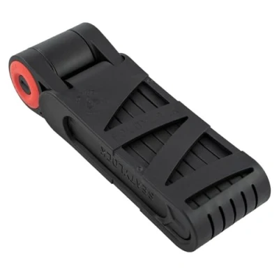 Imagen de Voxom Foldylock Forever Candado para Bicicleta, Negro/Dorado, Compacto