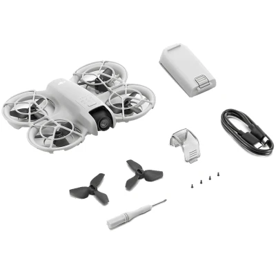 Imagen de Drone DJI Neo, 12 megapixel, Autonomía 18 min, Seguimiento de objetivos por IA, Vídeo 4K, Blanco