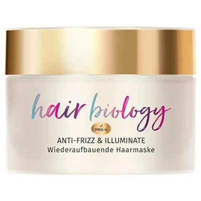 Imagen de Hair Biology Antiencrespamiento &amp; Illuminate Mascarilla para el Cabello rebelde o seco y teñido, 160 ml