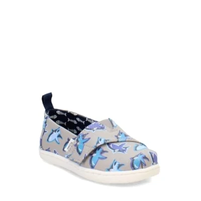 Imagen de TOMS Classic Alpargata, Mocasín Plano, Drizzle Grey Glow in The Dark White Shark, 26 EU