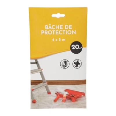 Imagen de COGEX lona protectora, protectora de pintura, tamaño: 4 x 5 m 20 m² Para proteger los suelos y muebles las manchas pintura Resistente Protección completa óptima